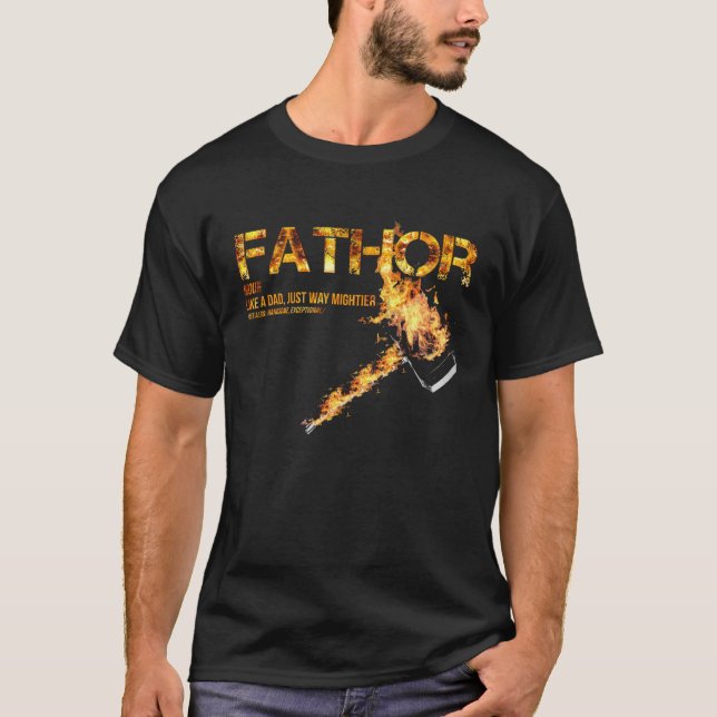 Fa Thor Like Dad Just Way Mightier Hero 20s T Shirt (Framsida)