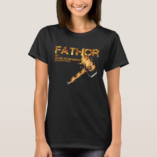 Fa Thor Like Dad Just Way Mightier Hero 20s T Shirt (Framsida)