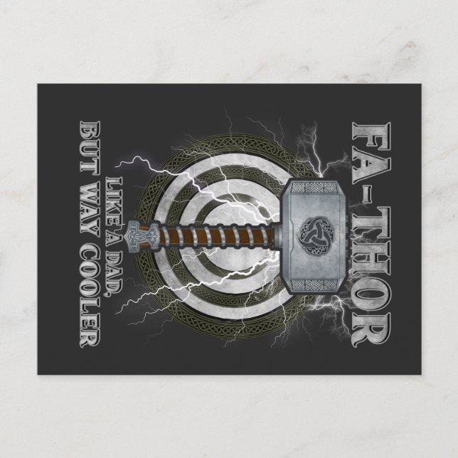 Fa-Thor Liksom En Pappa Men Mycket Coolare Fars Da Vykort (Framsida)