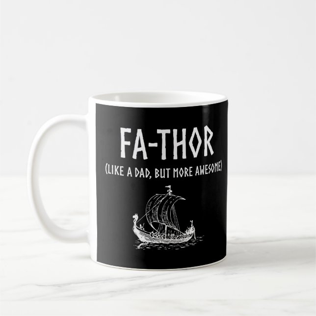 Fa-Thor rolig fars dag Kaffemugg (Vänster)