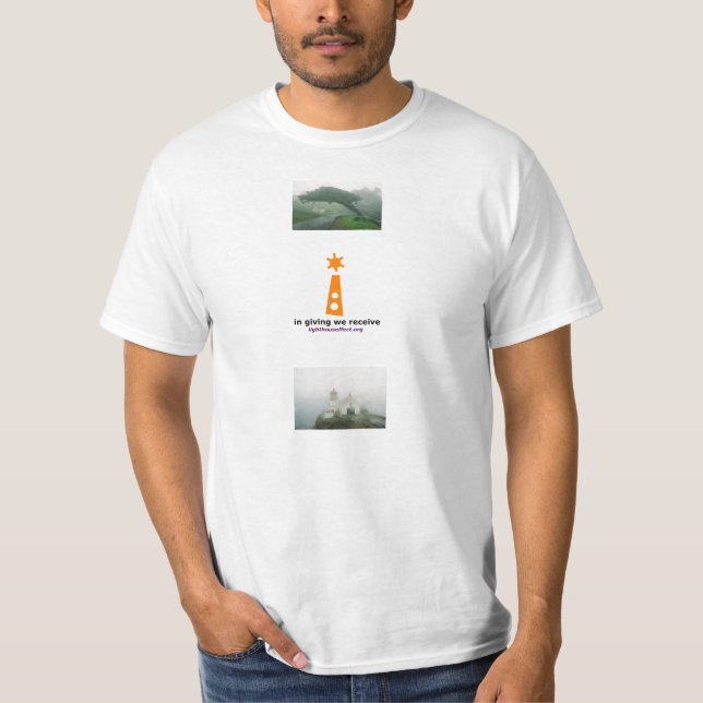 Få till halv liter. Reyes fyr T-shirt (Framsida)
