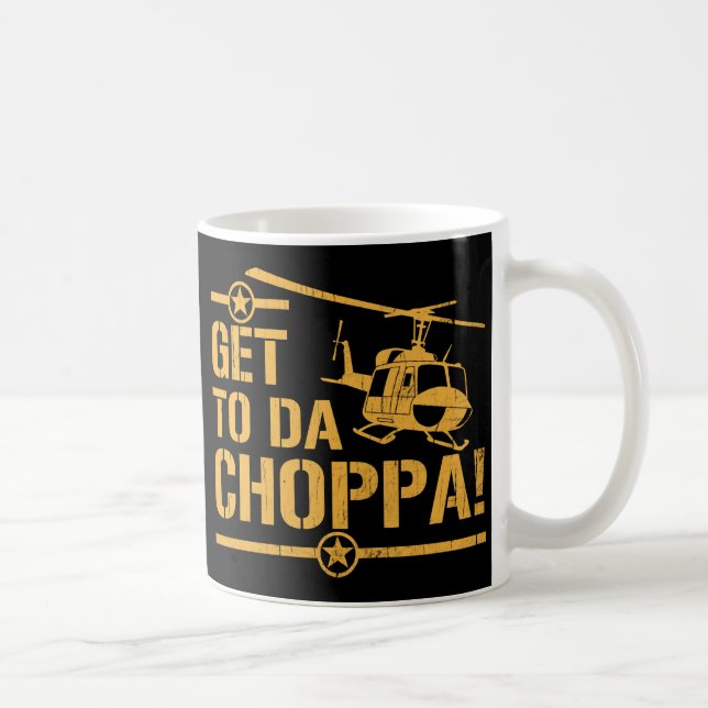 Få till vintage för Da Choppa Kaffemugg (Höger)