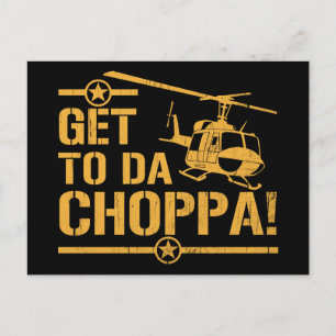 Få till vintage för Da Choppa Vykort