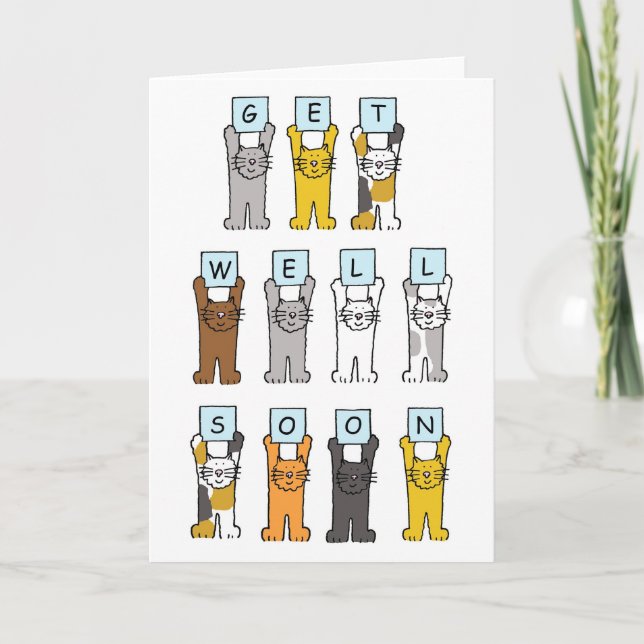 Få tillgång snart till katter av Tecknad i cute Kort (Framsida)