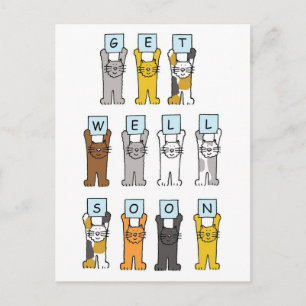 Få tillgång snart till katter av Tecknad i cute Vykort