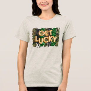 Få tur folieballong glitter St. Patricks dag T Shirt