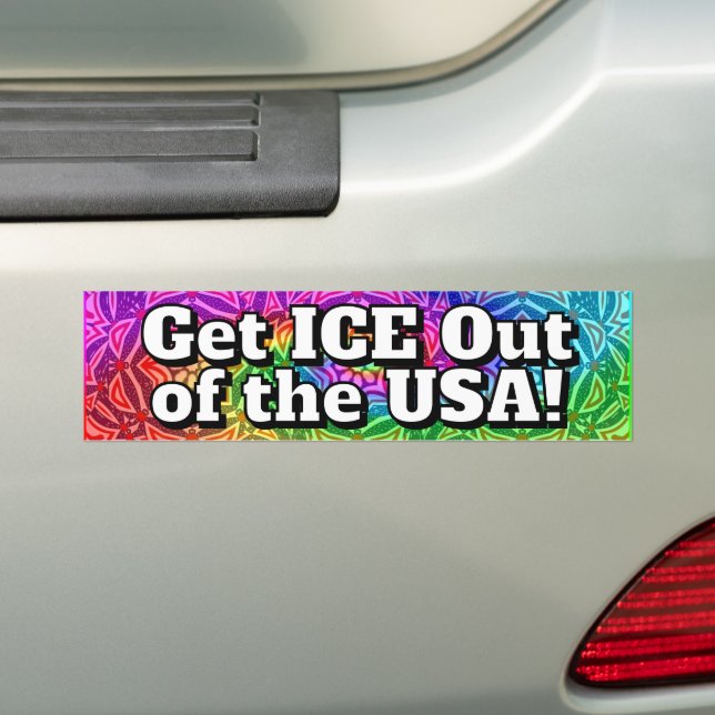 Få ut ICE ur USA! Bildekal (På Bil)