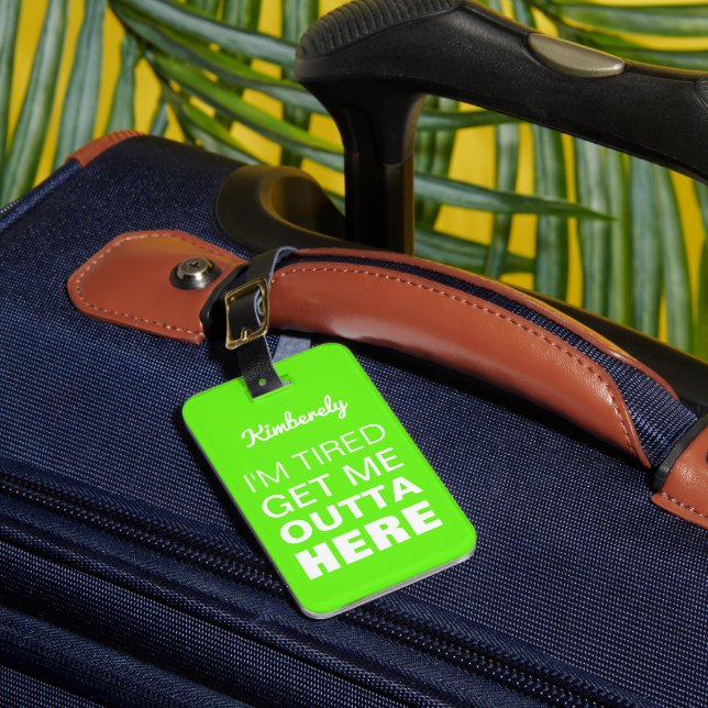 Få ut mig här| Personlig Travel Bagagebricka (Framsida Insitu 1)