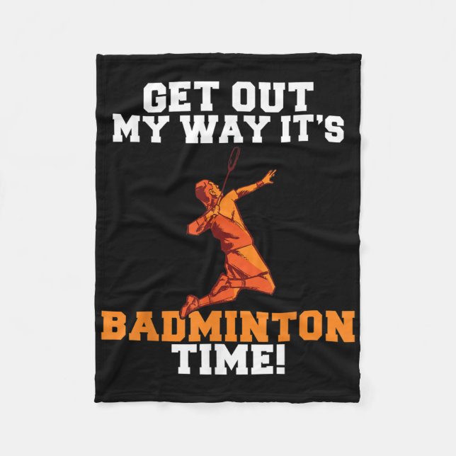 Få ut min badmintontid fleecefilt (Framsidan)