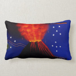 Få utbrott vulkan och stjärnor lumbarkudde