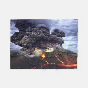 Få utbrott vulkan på berg fleecefilt