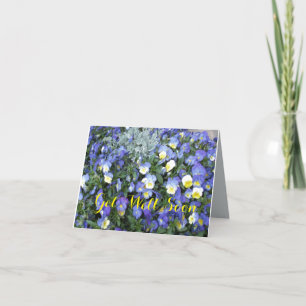 Få väl hälsningKort-Pansies Kort