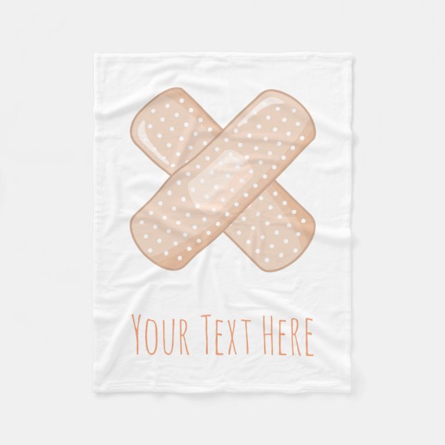 Få väl snart Bandaid (korsad murbruk för Fleecefilt (Framsidan)