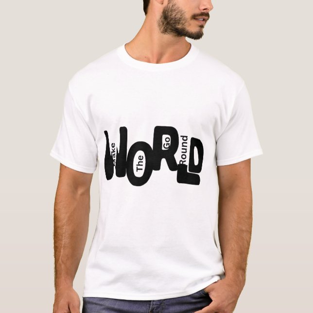 "Få Världen Att Snurra" – Lekfulla Sammanflätade A T Shirt (Framsida)