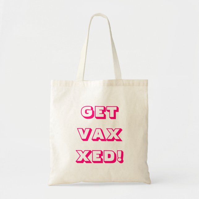 Få Vaxxed shock rosa fuchsia minimalist modern Tygkasse (Framsidan)