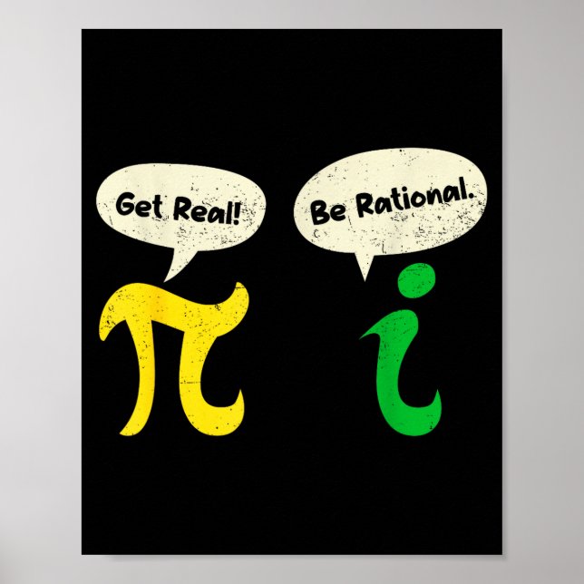 Få verklig vara rationell rolig Pi matematiklärare Poster (Framsidan)