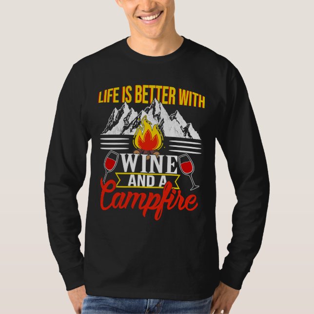 Få Vin bättre liv med Vin T Shirt (Framsida)