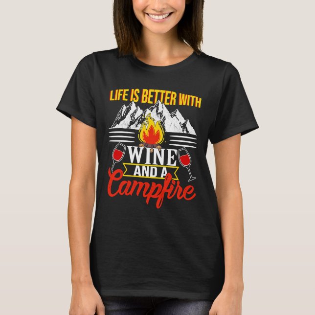 Få Vin bättre liv med Vin T Shirt (Framsida)