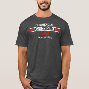 FAA Auktoriserad Drone Pilot Commercial Quadcopter T Shirt
