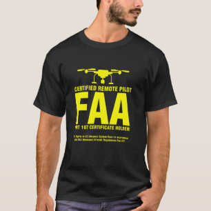 FAA Auktoriserad Drone Pilot Funny Remote Pilots T Shirt