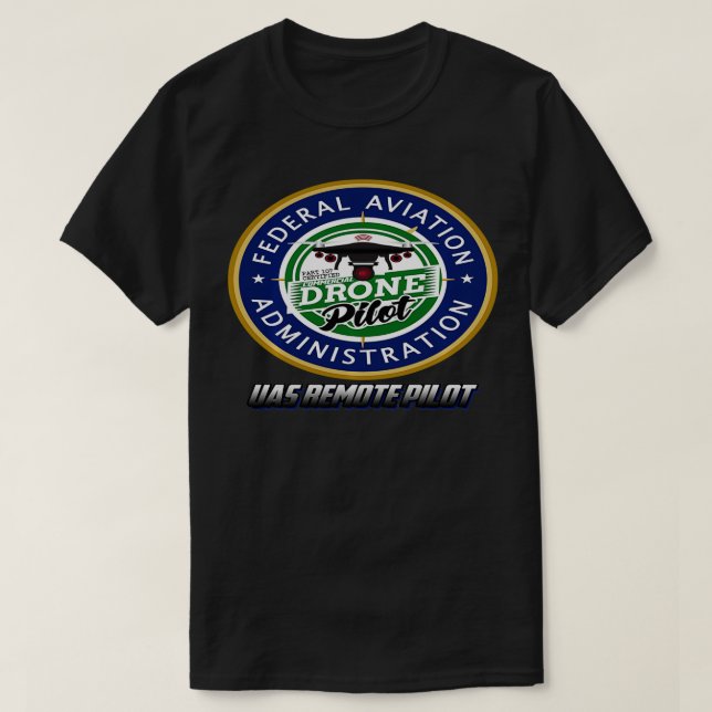 FAA Commercial Drone Pilot Pullover T Shirt (Design framsida)