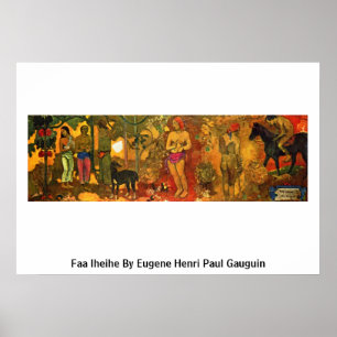 Faa Iheihe av Eugene Henri Paul Gauguin Poster