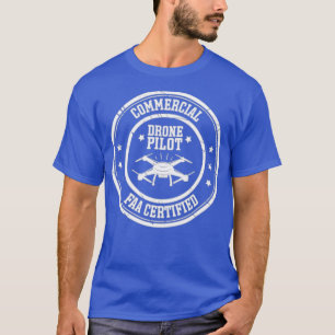 FAA Licensierad amp Auktoriserad Commercial Drone T Shirt