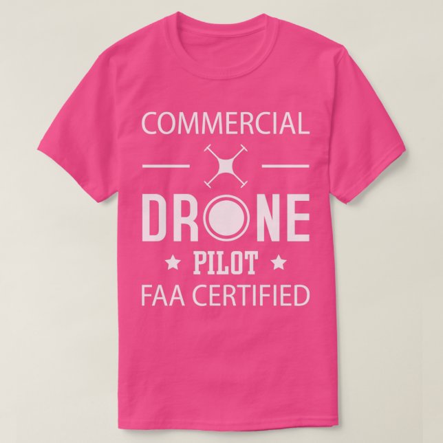 FAA Licensierad amp Auktoriserad Commercial Drone  T Shirt (Design framsida)