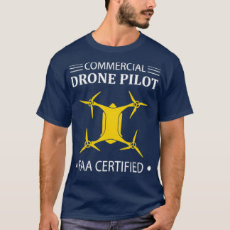FAA Licensierad amp Auktoriserad Commercial Drone T Shirt