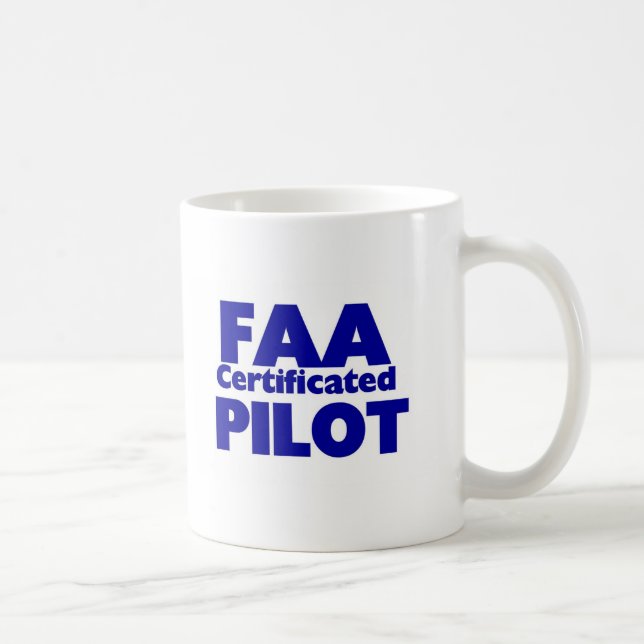 FAA tilldelat intyg pilot- Kaffemugg (Höger)