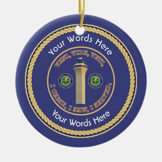 FAA VV Universal Shield Julgransprydnad Keramik (Framsidan)