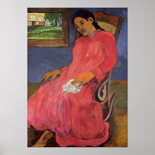 "Faaturuma (Melancholy)" - Paul Gauguin Print Poster (Framsidan)