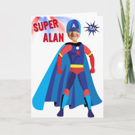 Fab Birthday Superhjälten USA Stunning Boy Fantast Kort