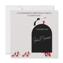 Fab Black Glam Fashionist Red Shoes Födelsedagsfes