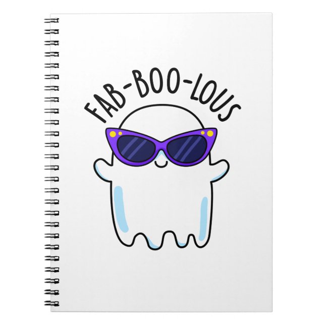 Fab-Boo-Lous Funny Ghost Pun Anteckningsbok (Framsidan)