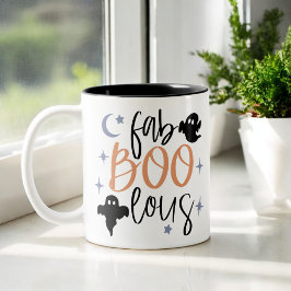 fab Boo lous Funny Ghost Womens Halloween Två-Tonad Mugg