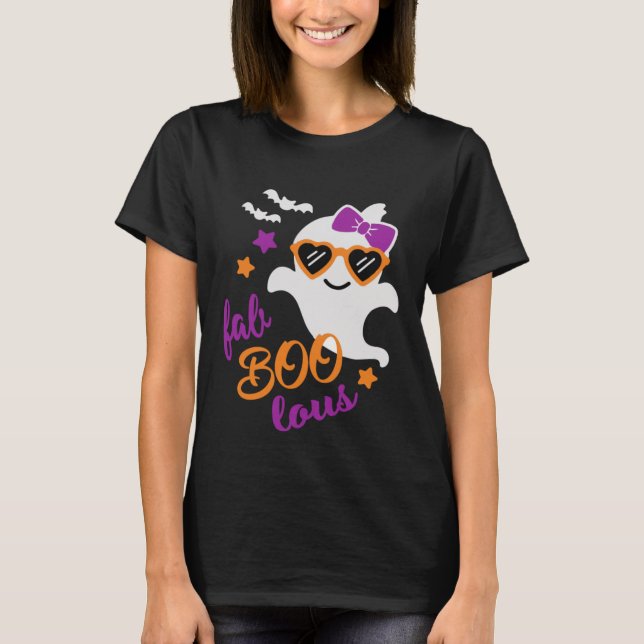 Fab Boo Lous Halloween Ghost T Shirt (Framsida)