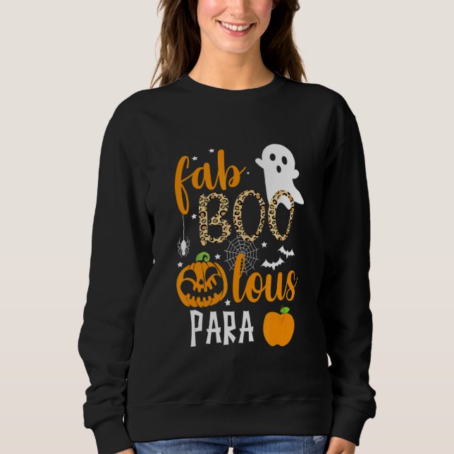 Fab Boo Lous Para Ghost Halloween T Shirt (Framsida)