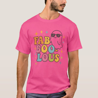 Fab-BOO-lous Retro Halloween Ghost Design T Shirt