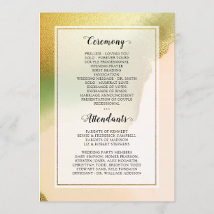 Fab Chartreuse 🤵 Bold & Snyggt Budget Bröllop Program