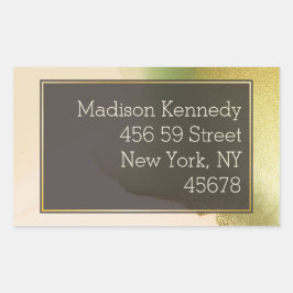 Fab Chartreuse 🤵 Bold & Snyggt Budget Bröllop Rektangulärt Klistermärke