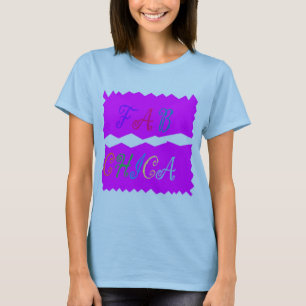 Fab Chica logotyp med blandad färgad med charming T Shirt