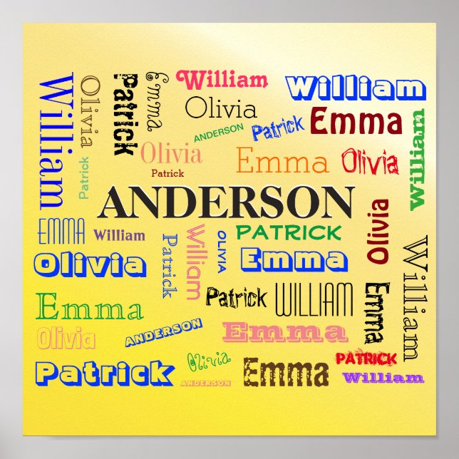 Fab Family Coola Ord Cloud Poster (Framsidan)