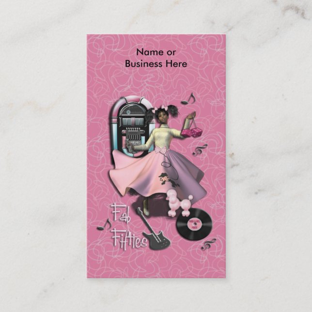 Fab Fifties Visitkort (Framsida)
