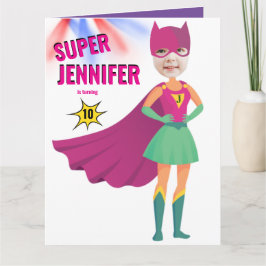 Fab Girl Superhjälten Fantastisk Birthday Kort