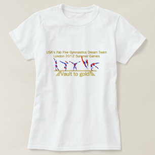 Fab lag 2012 för fem USA gymnastik T Shirt