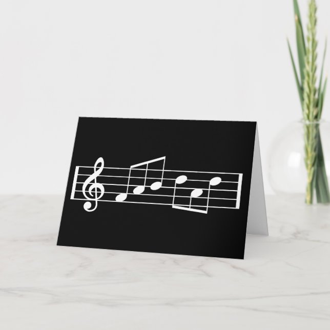 Fab Pappa Music Note Birthday Card Treble Clef Kort (Framsida)