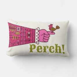 Fab Retro Folk Art Pointing Hand Manicule Lumbarkudde