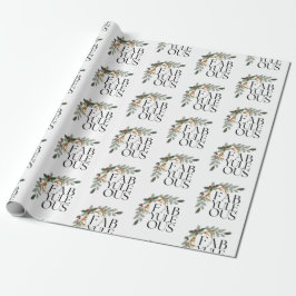 Fab-Yule Ous Festive Red & Gold Christmas Presentpapper