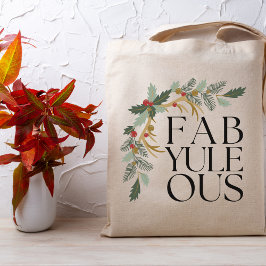 Fab-Yule-Ous Modern Julens Grönt, Röda och Guld Tygkasse